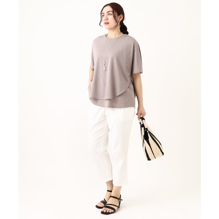 【大きいサイズ】ポンチョ型トップス＋タンクトップセット | eur3 | 詳細画像25 