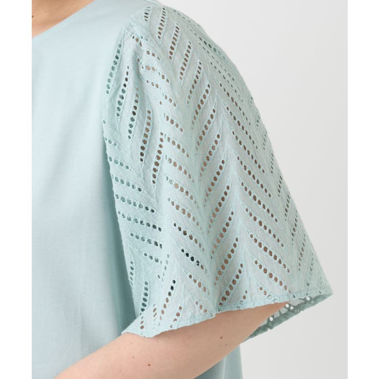 【大きいサイズ/a.v.v×eur3】リーフレーススリーブトップス | eur3 | 詳細画像11 