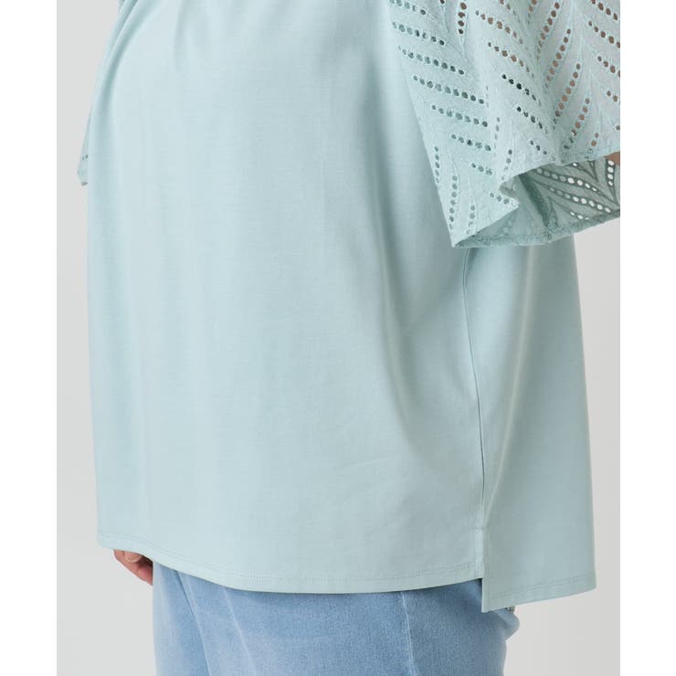 【大きいサイズ/a.v.v×eur3】リーフレーススリーブトップス | eur3 | 詳細画像12 