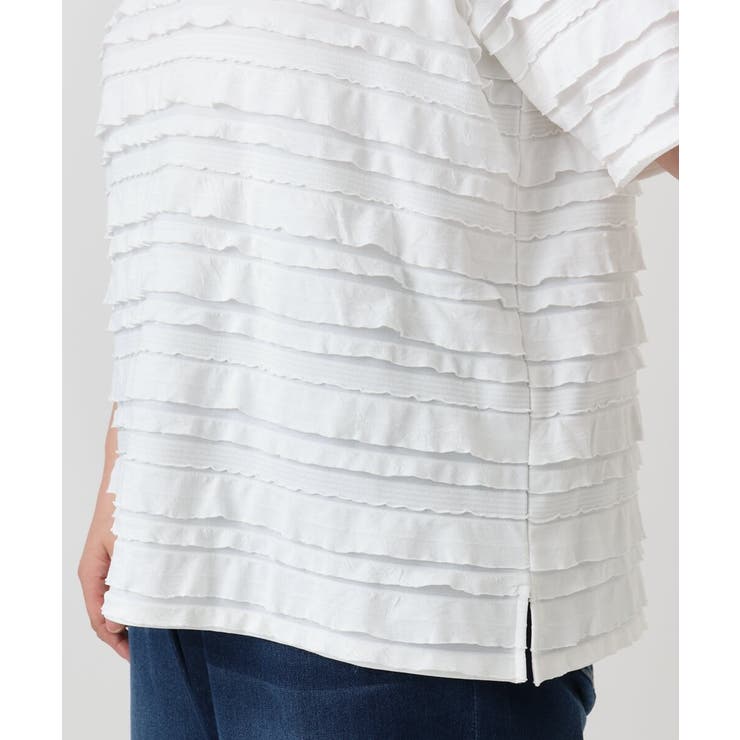 【大きいサイズ】カットフリルトップス | eur3 | 詳細画像10 