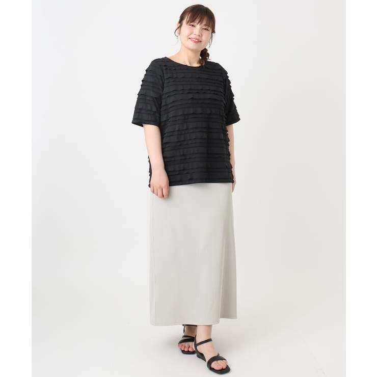 【大きいサイズ】カットフリルトップス | eur3 | 詳細画像18 
