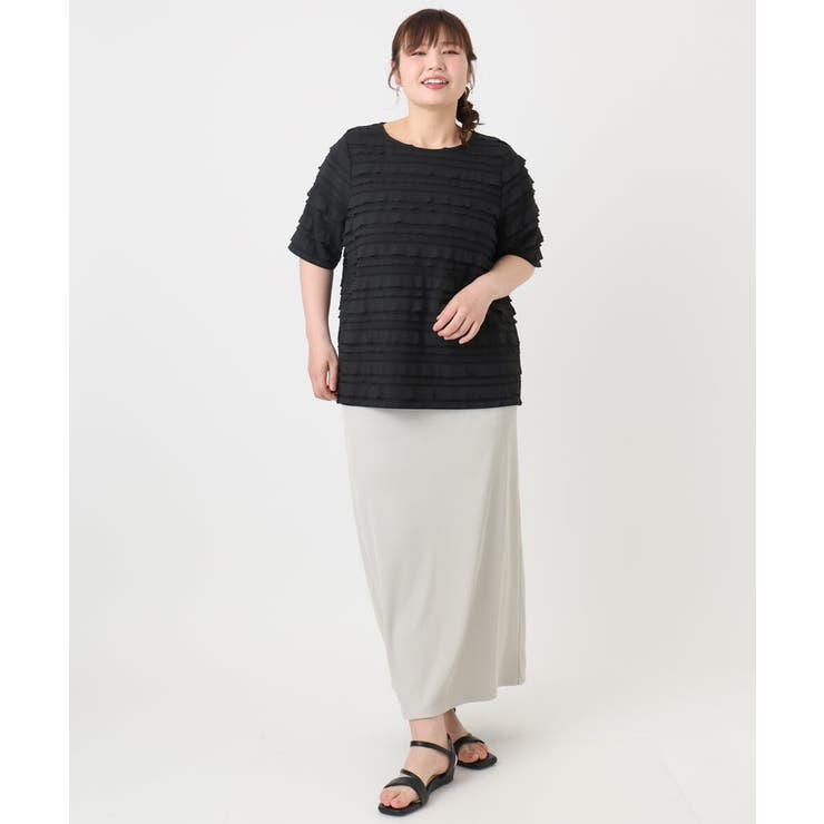 【大きいサイズ】カットフリルトップス | eur3 | 詳細画像19 