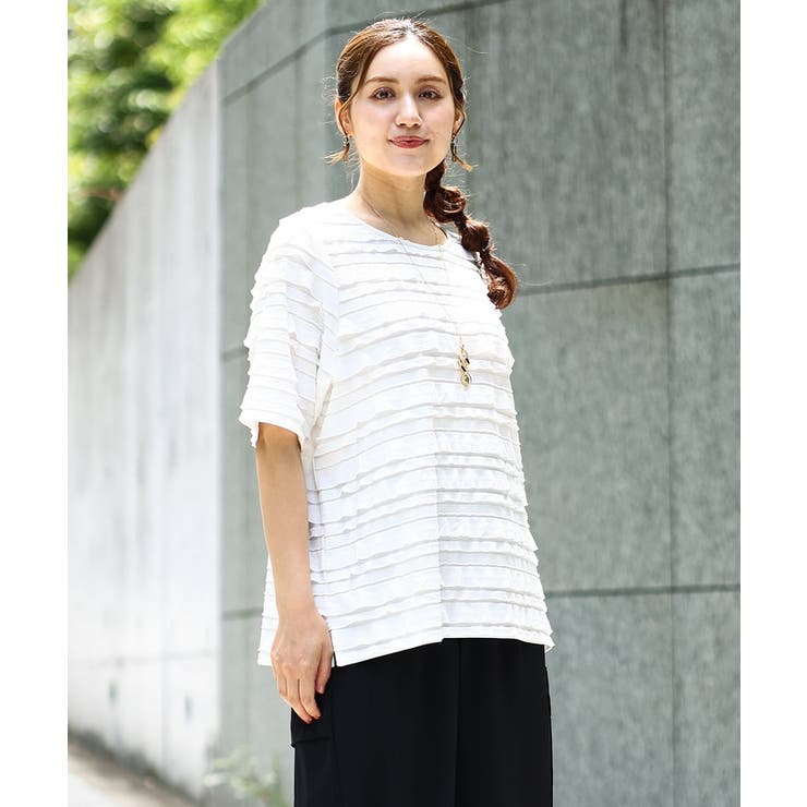 【大きいサイズ】カットフリルトップス | eur3 | 詳細画像2 