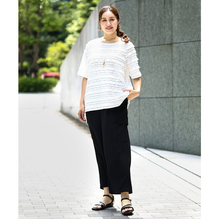 【大きいサイズ】カットフリルトップス | eur3 | 詳細画像3 