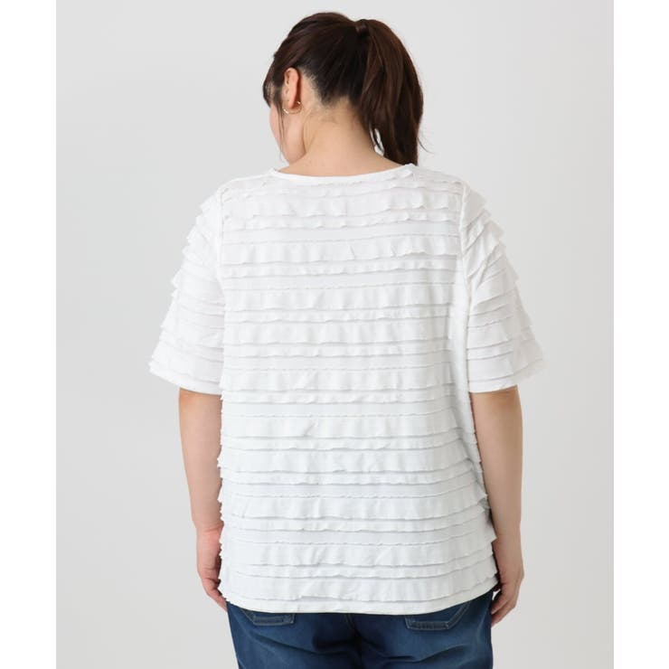 【大きいサイズ】カットフリルトップス | eur3 | 詳細画像7 