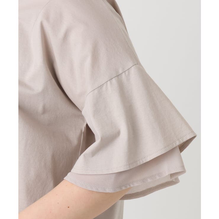 【大きいサイズ/接触冷感】Vネックシルケット天竺カットソー | eur3 | 詳細画像17 