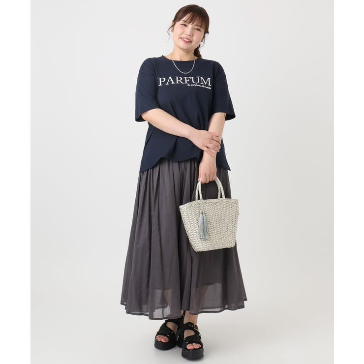 【大きいサイズ/a.v.v×eur3】コットンロゴTシャツ | eur3 | 詳細画像11 