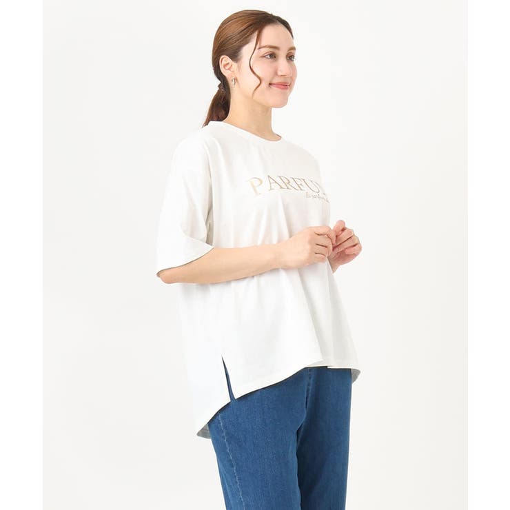【大きいサイズ/a.v.v×eur3】コットンロゴTシャツ | eur3 | 詳細画像13 