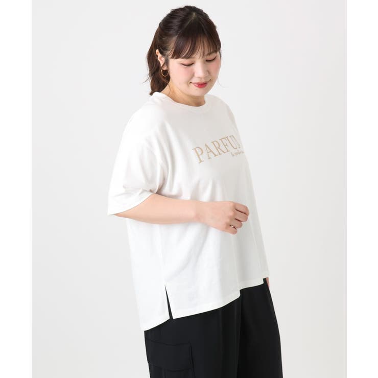 【大きいサイズ/a.v.v×eur3】コットンロゴTシャツ | eur3 | 詳細画像17 