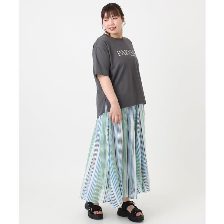【大きいサイズ/a.v.v×eur3】コットンロゴTシャツ | eur3 | 詳細画像28 