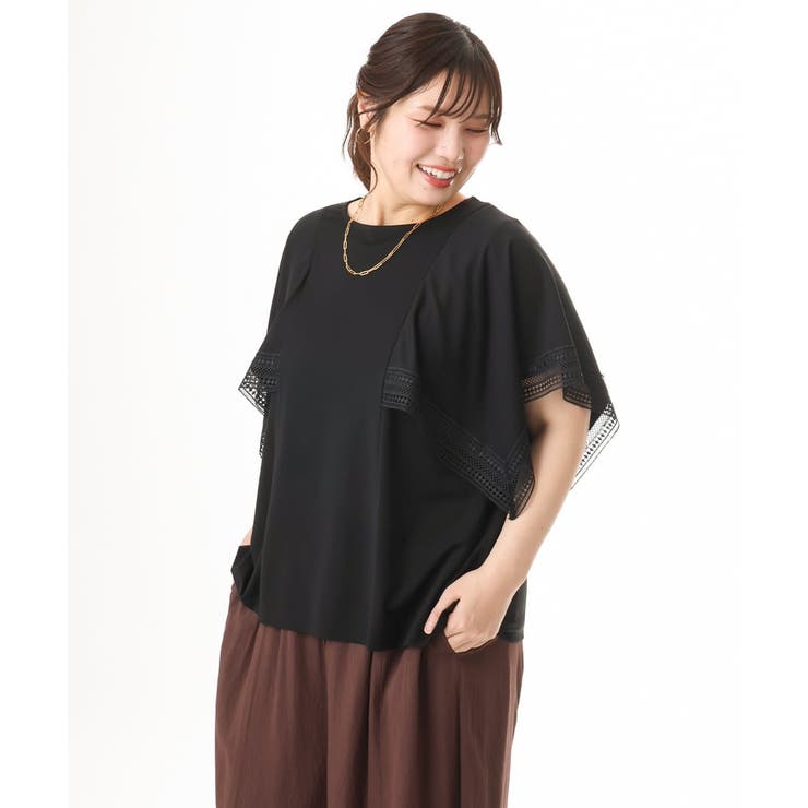 【大きいサイズ/a.v.v×eur3】接触冷感ハンカチーフスリーブカットソー | eur3 | 詳細画像26 