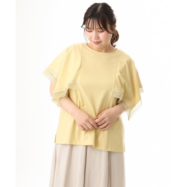 【大きいサイズ/a.v.v×eur3】接触冷感ハンカチーフスリーブカットソー | eur3 | 詳細画像7 