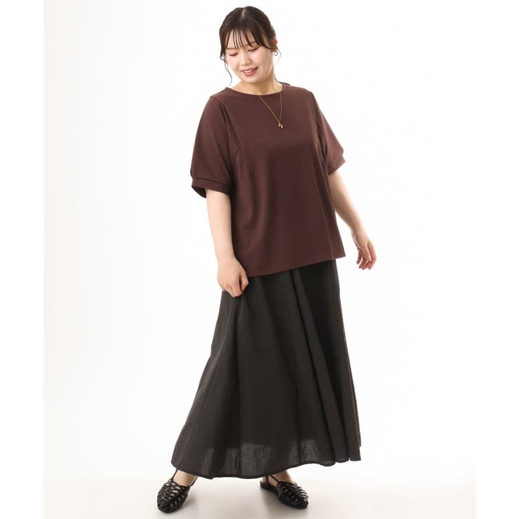 【大きいサイズ/UVカット】接触冷感パフスリーブカットソー | eur3 | 詳細画像14 