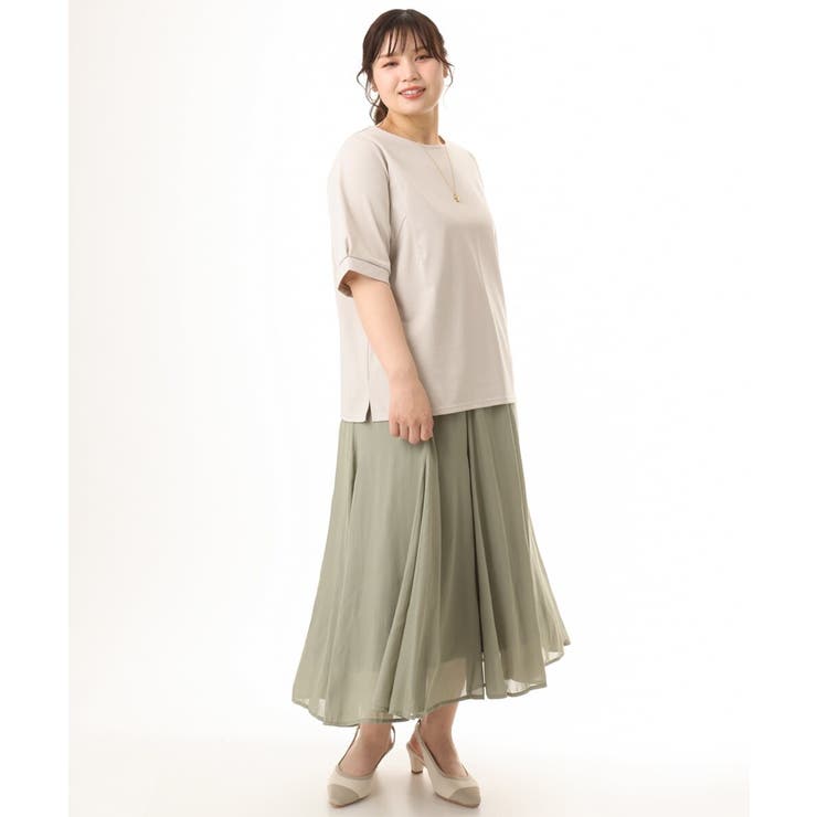 【大きいサイズ/UVカット】接触冷感パフスリーブカットソー | eur3 | 詳細画像16 