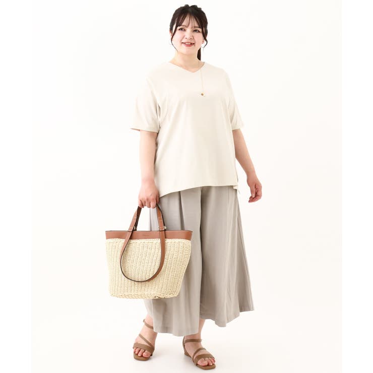 【大きいサイズ/汗染み防止】Vネックカットソー | eur3 | 詳細画像20 