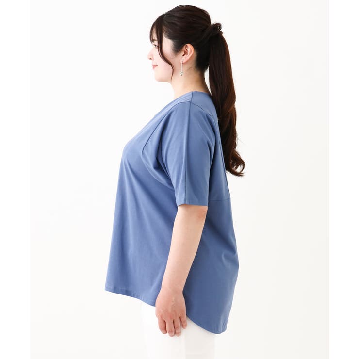 【大きいサイズ/汗染み防止】Vネックカットソー | eur3 | 詳細画像7 