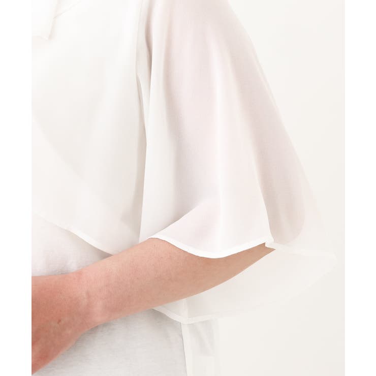 【大きいサイズ/a.v.v×eur3】シフォンケープレイヤードトップス | eur3 | 詳細画像11 