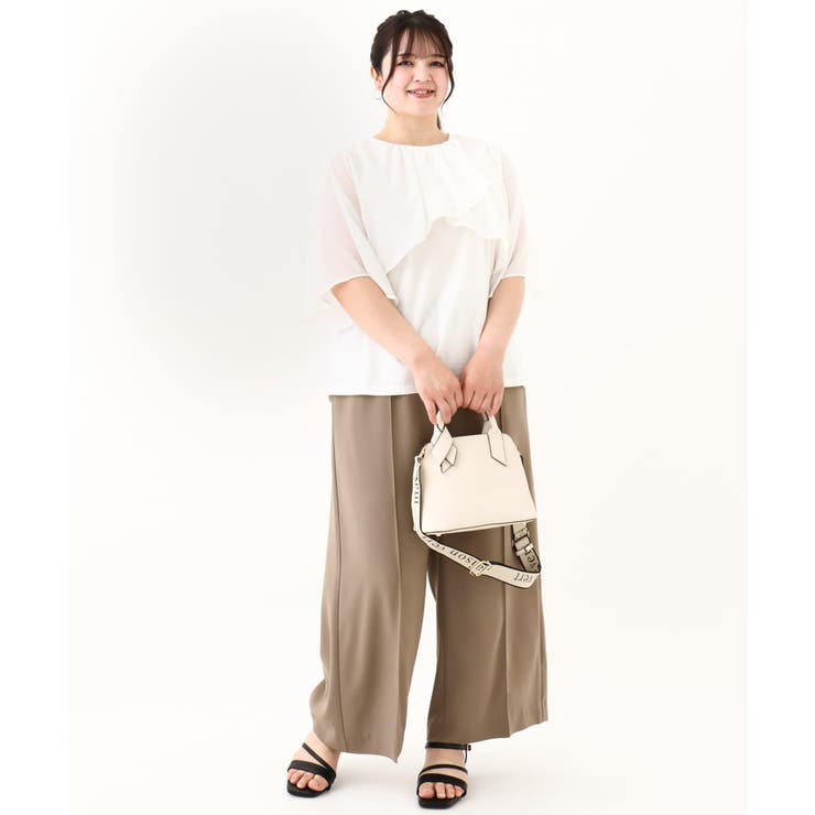 【大きいサイズ/a.v.v×eur3】シフォンケープレイヤードトップス | eur3 | 詳細画像15 