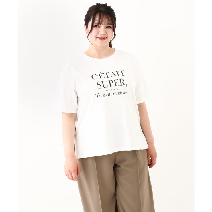 【大きいサイズ/a.v.v×eur3】コットンロゴTシャツ | eur3 | 詳細画像10 