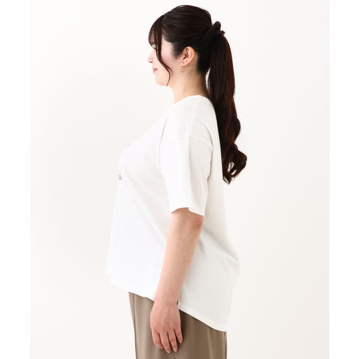 【大きいサイズ/a.v.v×eur3】コットンロゴTシャツ | eur3 | 詳細画像11 