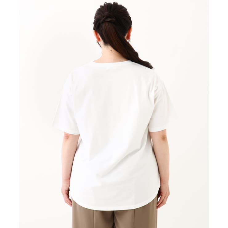 【大きいサイズ/a.v.v×eur3】コットンロゴTシャツ | eur3 | 詳細画像12 