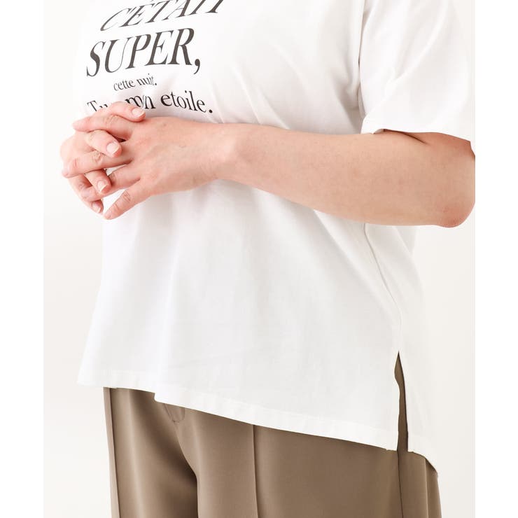 【大きいサイズ/a.v.v×eur3】コットンロゴTシャツ | eur3 | 詳細画像15 