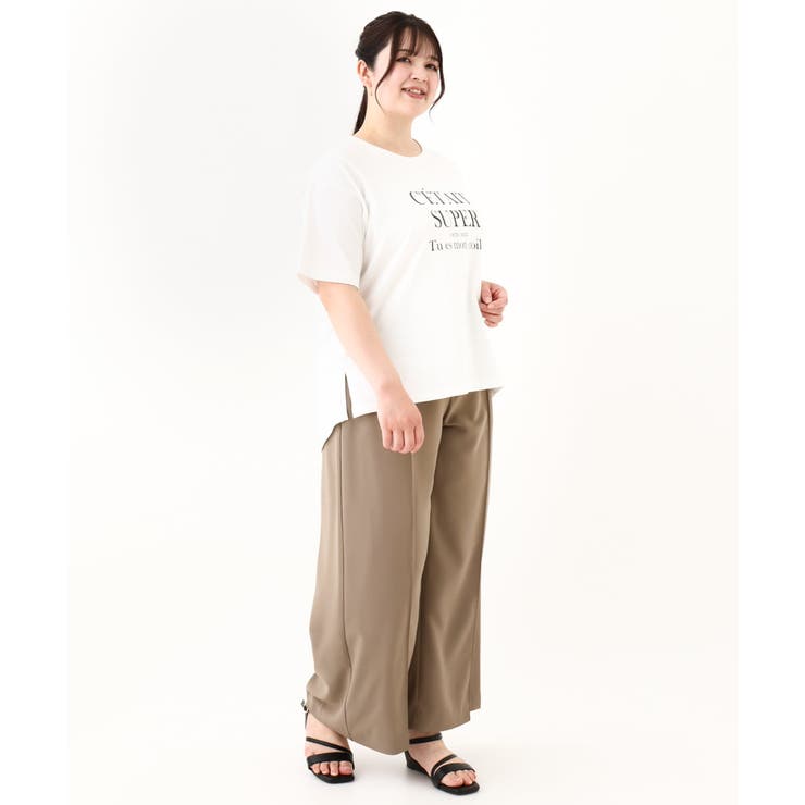 【大きいサイズ/a.v.v×eur3】コットンロゴTシャツ | eur3 | 詳細画像18 