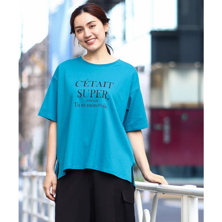 【大きいサイズ/a.v.v×eur3】コットンロゴTシャツ | eur3 | 詳細画像2 