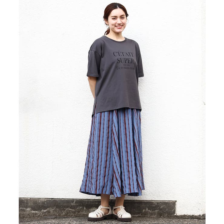 【大きいサイズ/a.v.v×eur3】コットンロゴTシャツ | eur3 | 詳細画像21 