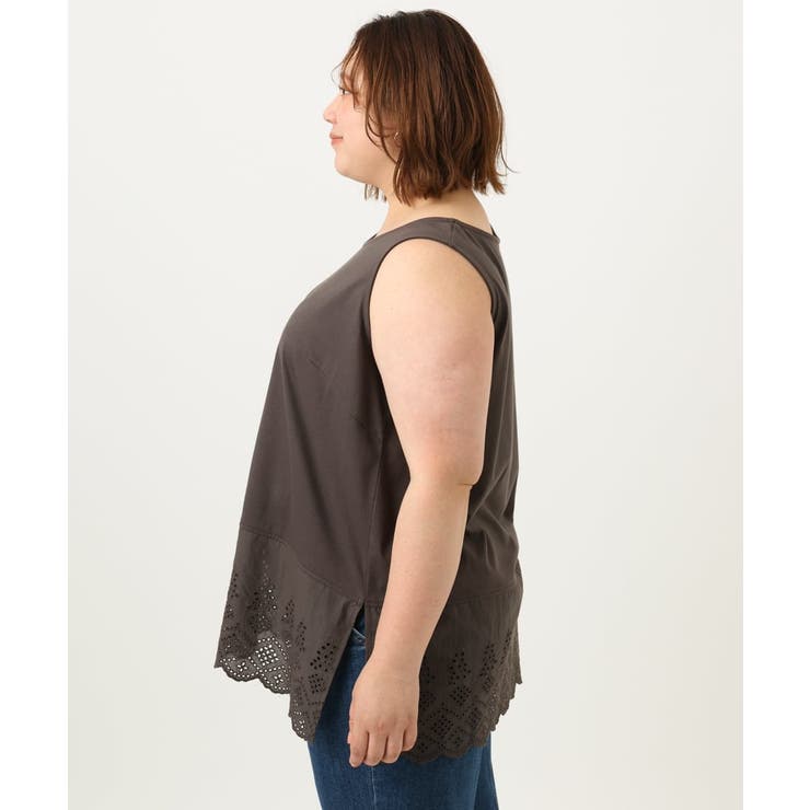 【大きいサイズ】裾レースタンクトップ | eur3 | 詳細画像8 