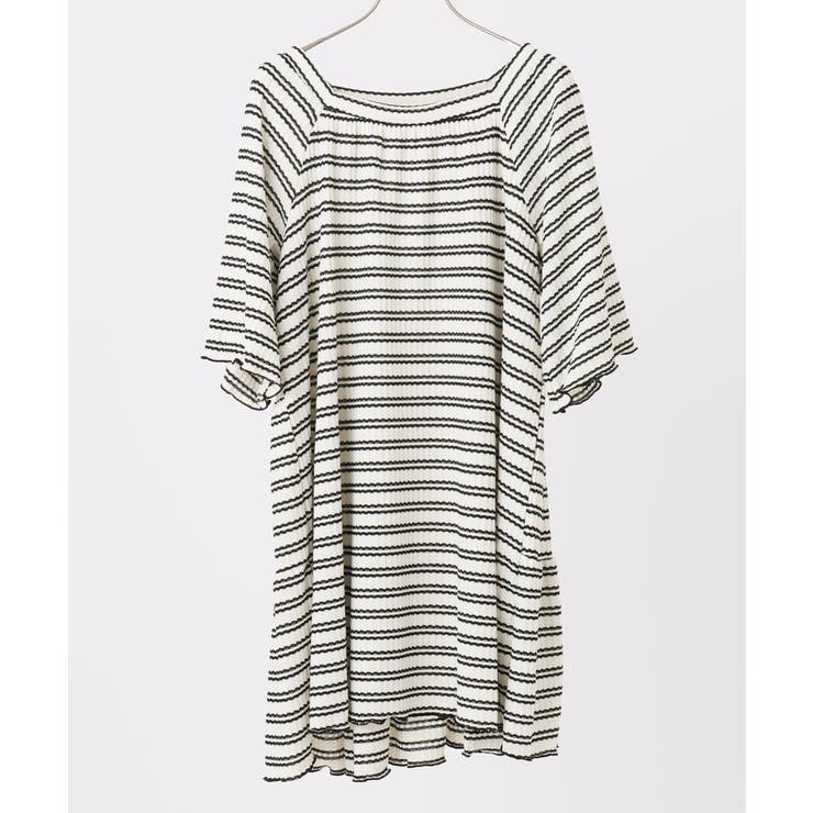 【大きいサイズ】ワッフルボーダーチュニック | eur3 | 詳細画像5 