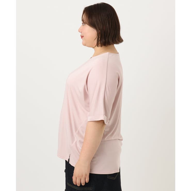 【大きいサイズ/接触冷感】UVカットロールアップスリーブTシャツ | eur3 | 詳細画像3 