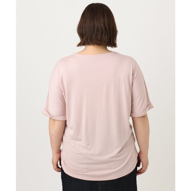 【大きいサイズ/接触冷感】UVカットロールアップスリーブTシャツ | eur3 | 詳細画像4 