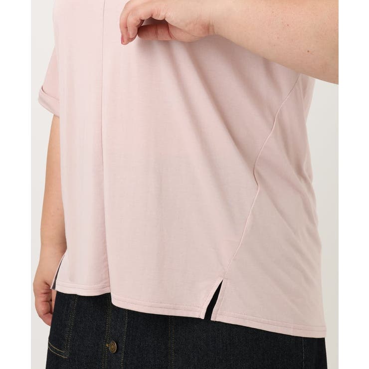 【大きいサイズ/接触冷感】UVカットロールアップスリーブTシャツ | eur3 | 詳細画像7 