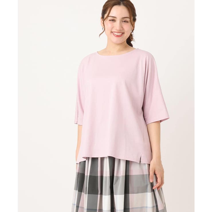 【大きいサイズ/抗菌・消臭】コットンラグランスリーブトップス | eur3 | 詳細画像2 