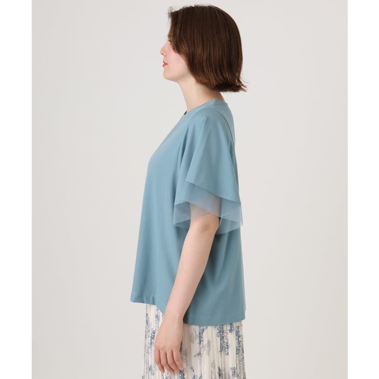 【大きいサイズ/a.v.v×eur3】シアー切替フレアスリーブトップス | eur3 | 詳細画像10 