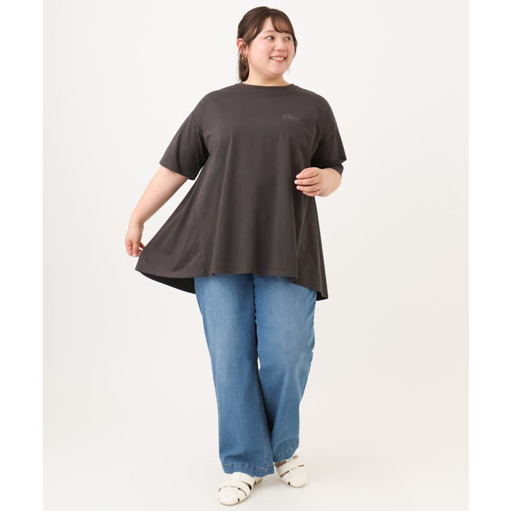 【大きいサイズ】バックフレアロゴTシャツ | eur3 | 詳細画像18 