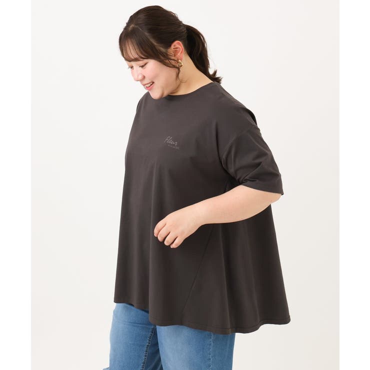 【大きいサイズ】バックフレアロゴTシャツ | eur3 | 詳細画像8 