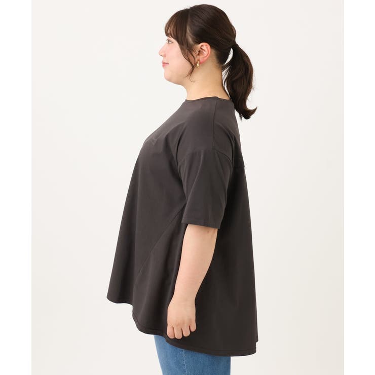 【大きいサイズ】バックフレアロゴTシャツ | eur3 | 詳細画像9 