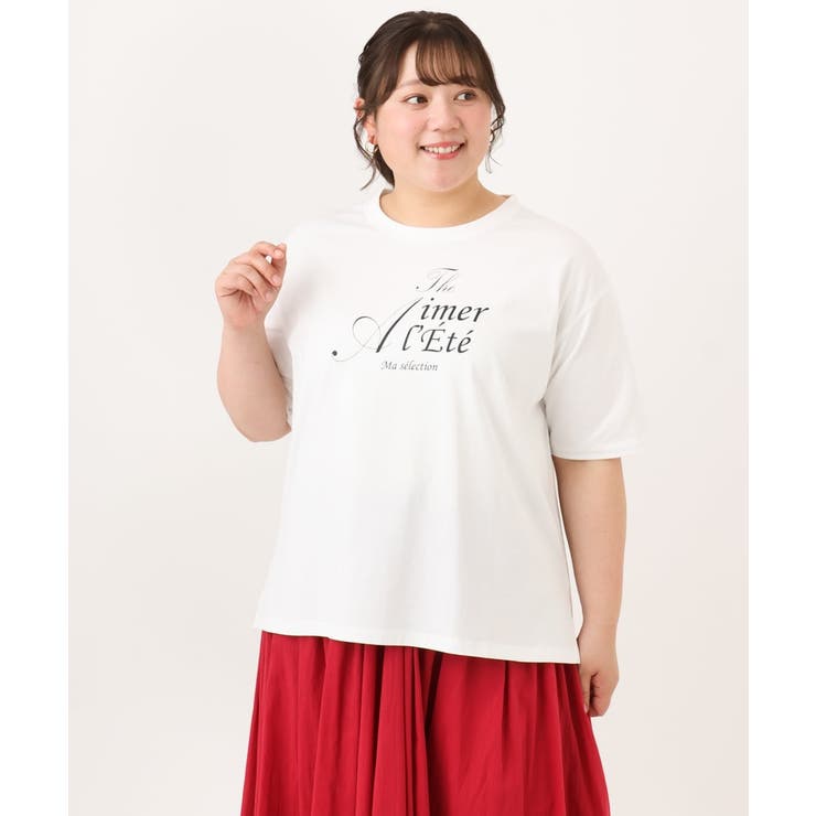 【大きいサイズ/UVカット/接触冷感】ドロップショルダーロゴTシャツ | eur3 | 詳細画像12 