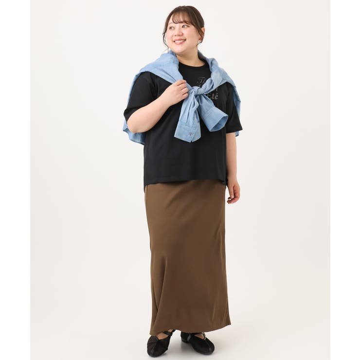 【大きいサイズ/UVカット/接触冷感】ドロップショルダーロゴTシャツ | eur3 | 詳細画像17 