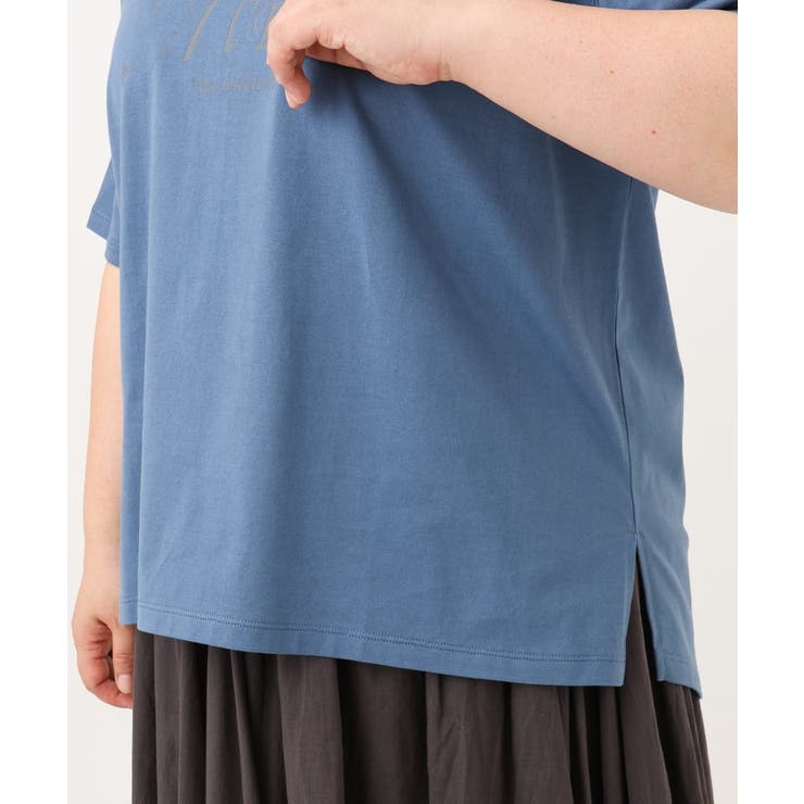 【大きいサイズ/UVカット/接触冷感】ドロップショルダーロゴTシャツ | eur3 | 詳細画像7 