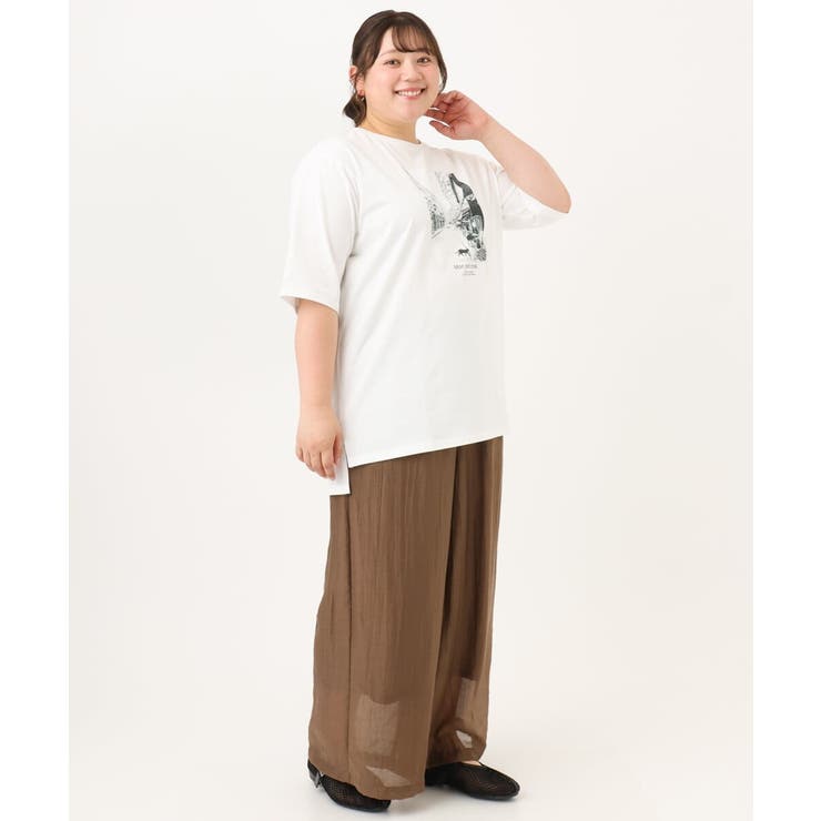 【大きいサイズ/接触冷感/UVカット】ネコプリントTシャツ | eur3 | 詳細画像11 