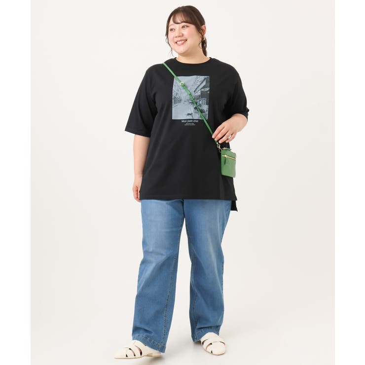 【大きいサイズ/接触冷感/UVカット】ネコプリントTシャツ | eur3 | 詳細画像15 