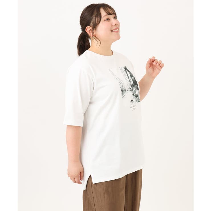 【大きいサイズ/接触冷感/UVカット】ネコプリントTシャツ | eur3 | 詳細画像3 