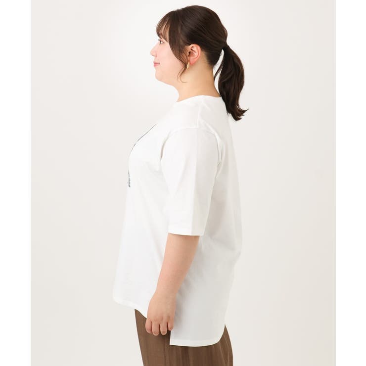 【大きいサイズ/接触冷感/UVカット】ネコプリントTシャツ | eur3 | 詳細画像4 