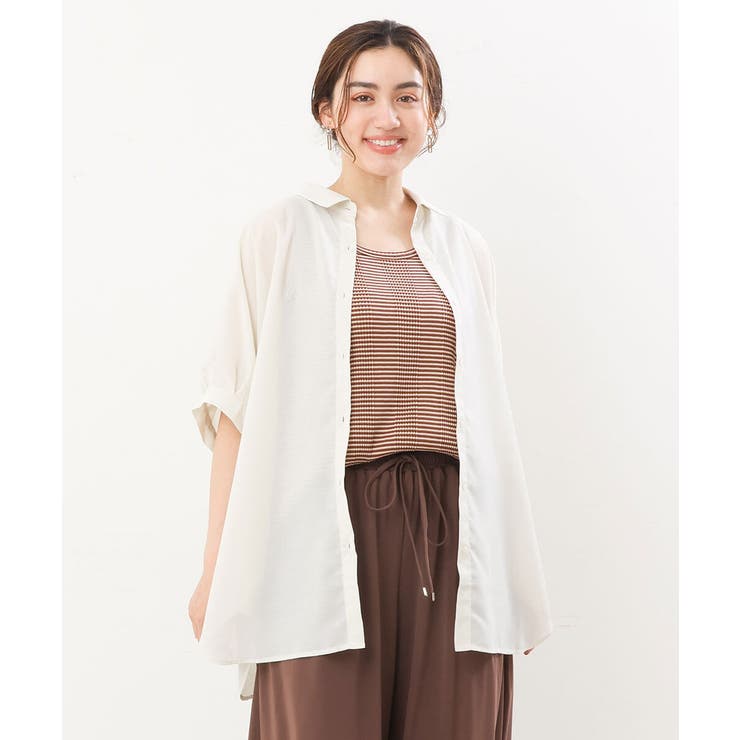 【大きいサイズ/a.v.v×eur3】ミジンコボーダータンクトップ | eur3 | 詳細画像10 