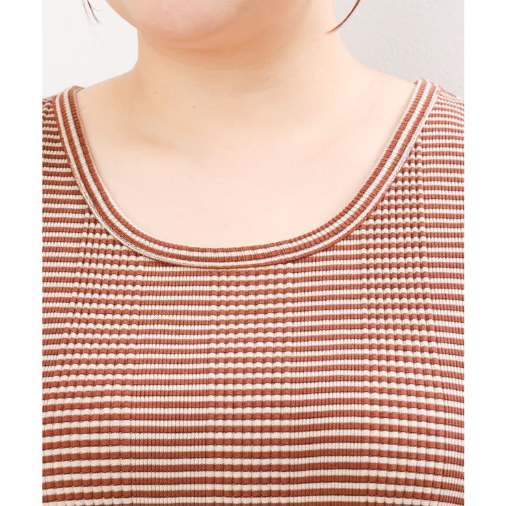 【大きいサイズ/a.v.v×eur3】ミジンコボーダータンクトップ | eur3 | 詳細画像15 