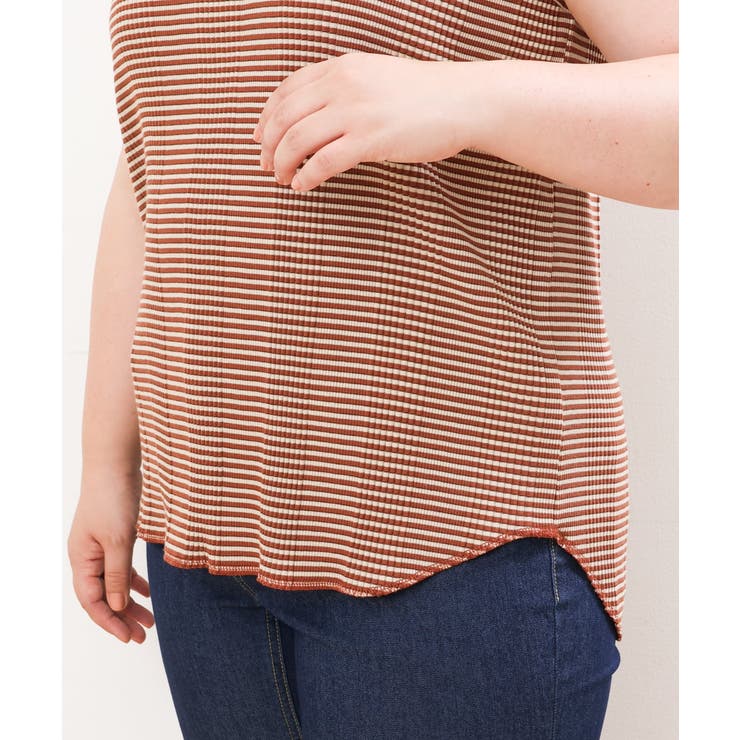 【大きいサイズ/a.v.v×eur3】ミジンコボーダータンクトップ | eur3 | 詳細画像17 