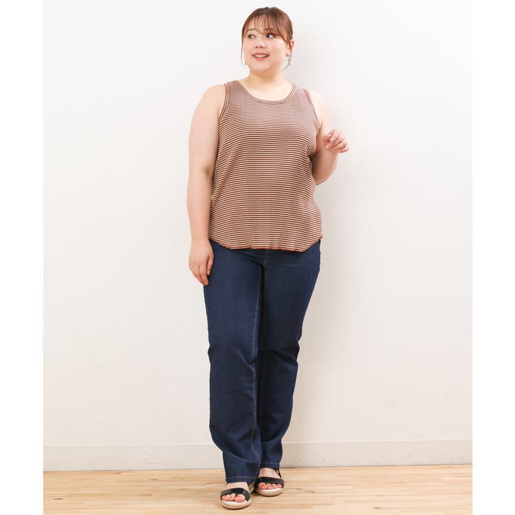 【大きいサイズ/a.v.v×eur3】ミジンコボーダータンクトップ | eur3 | 詳細画像19 